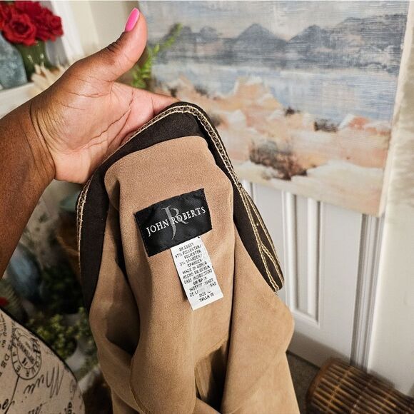 VTG John Roberts Preppy Tan Western Flare Blazer Jacket. - Picture 10 of 15